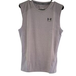Under Armour HeatGear Compression‎ Sleeveless Tank Top Gray Large